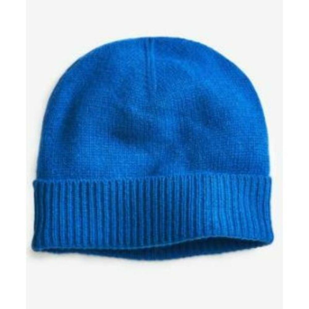 Charter Club Women's Blue 100% Cashmere Cuffed Beanie One Size